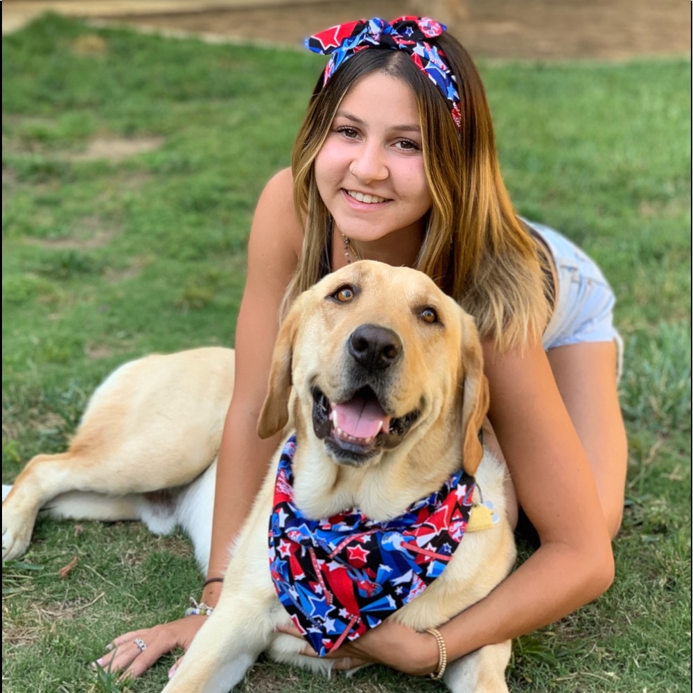 XL reversible dog bandana and matching tie band